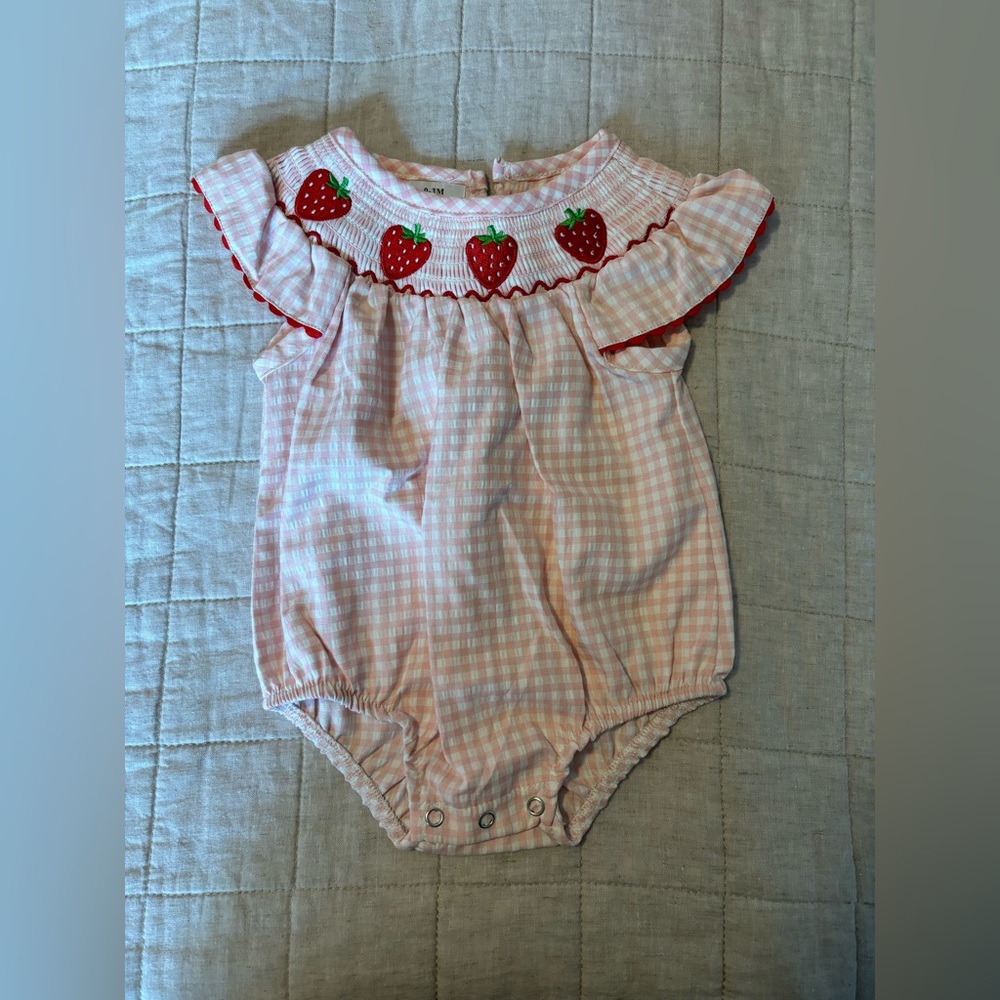 Strawberry bubble onesie